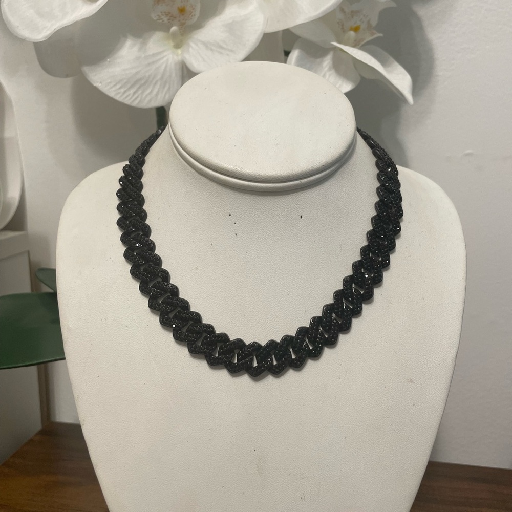 Chic Black Woven Necklace